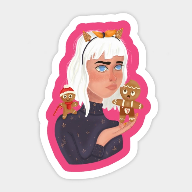 Ginger bread cookies Sticker by liizArt